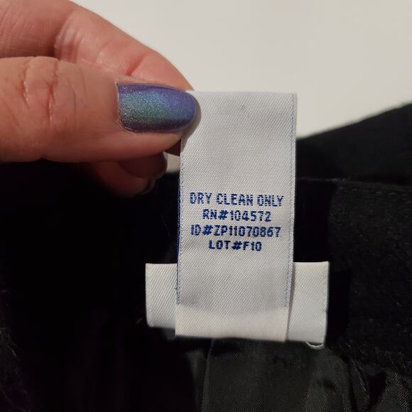 Vtg BFA Classics 100% Wool Pencil Midi Skirt Size 12P Black Career Neutral Work - Picture 9 of 10